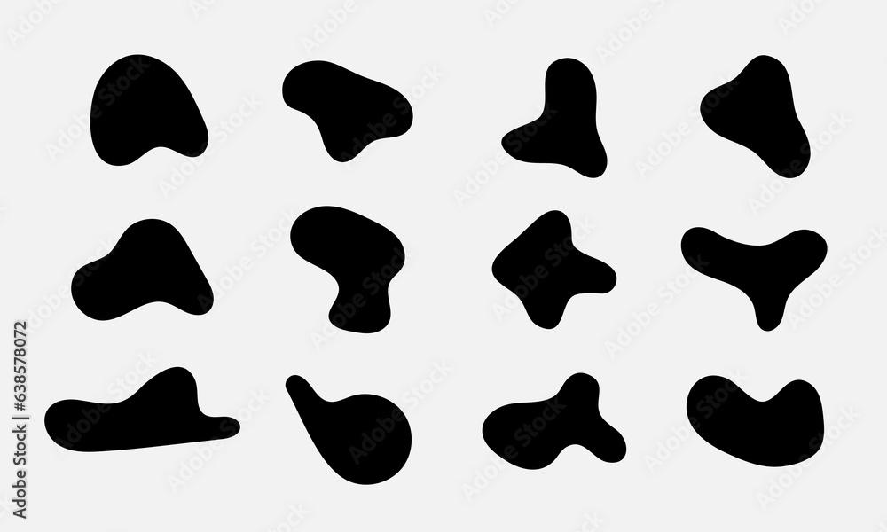 Blob deform shape. Fluid flow form. Vector Blob deform shape. Fluid flow form. Vector