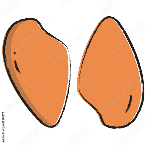 Hand drawn Chicken breast icon