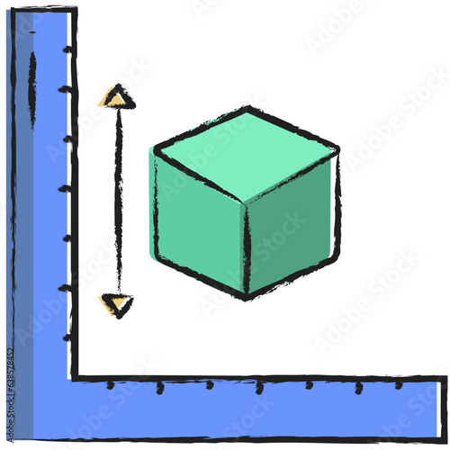 Hand drawn 3D icon