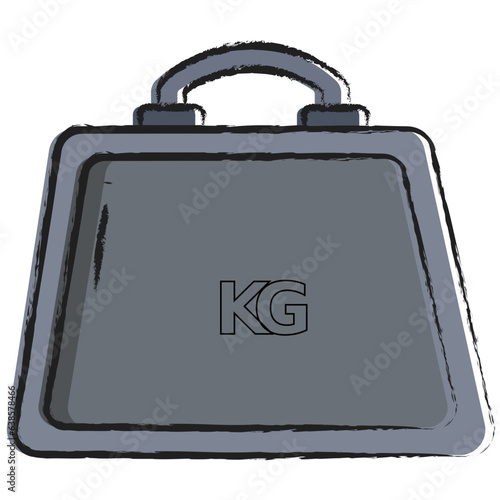 Hand drawn Kilogram icon