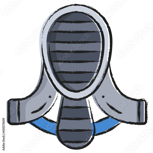 Hand drawn Fencing Mask icon
