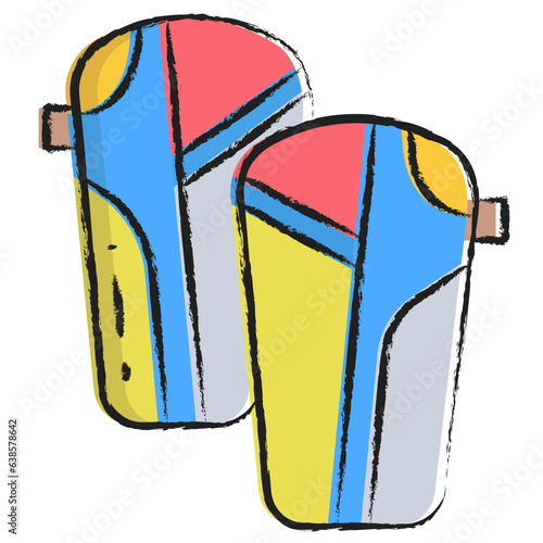 Hand drawn Shin Guards icon