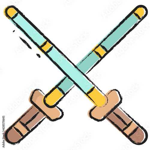 Hand drawn Kendo icon