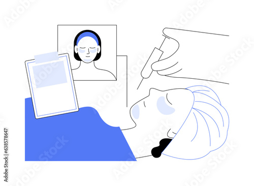 Facial implants abstract concept vector illustration.