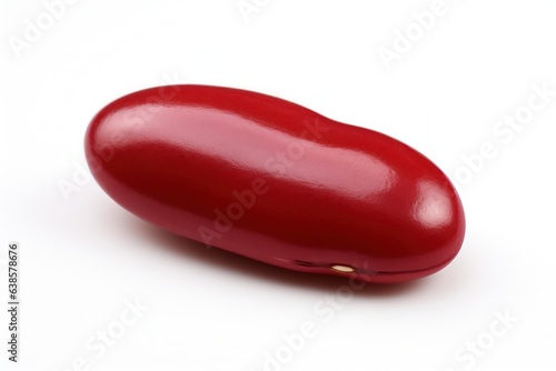 a red kidney bean on a white background, created by Generative AI