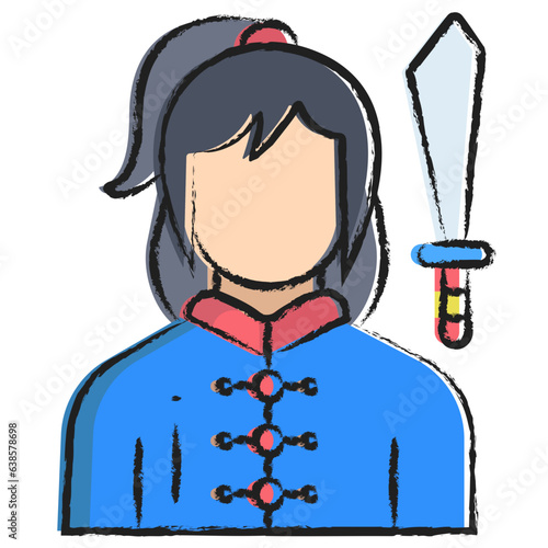 Hand drawn Wushu icon