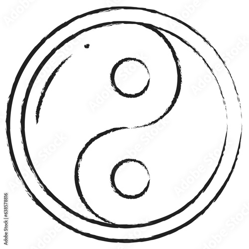 Hand drawn Ying Yang icon