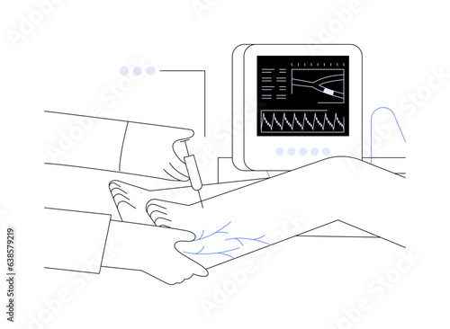 Vein removal abstract concept vector illustration.