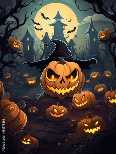 Happy halloween  kids will enjoy the halloween festival  the ghosts will come out on the halloween festival.Generative Ai