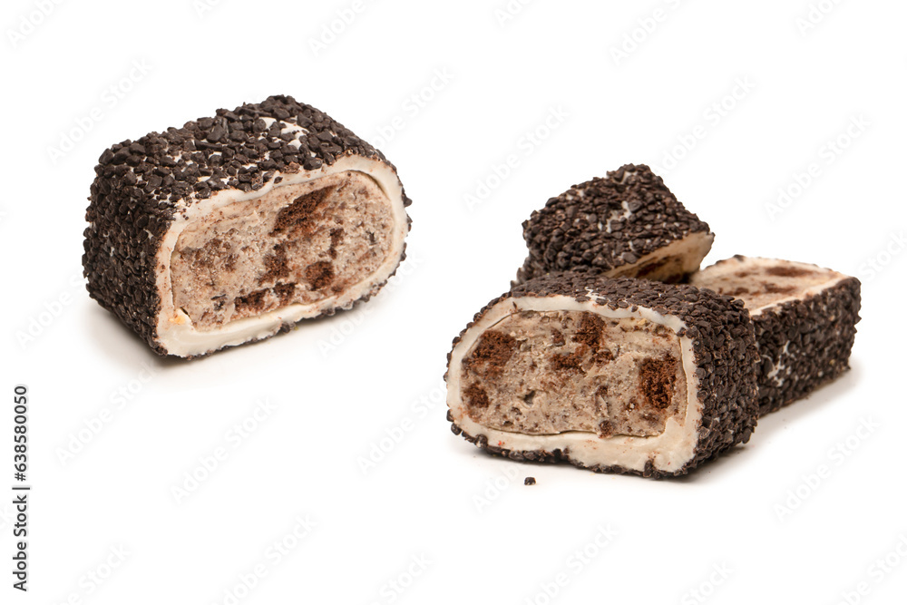 Sweet roll with chocolate and nuts, turkish sweets. Sweet roll with chocolate and nuts, turkish sweets.