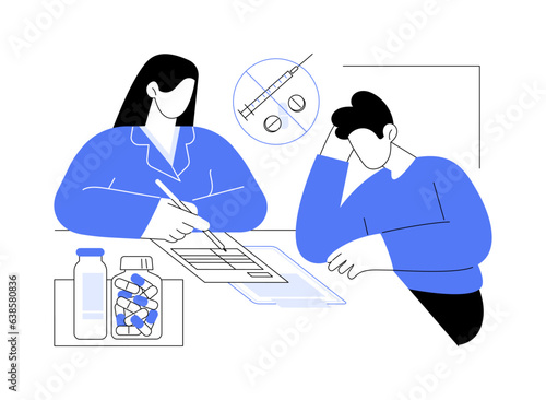 Medications prescription abstract concept vector illustration.