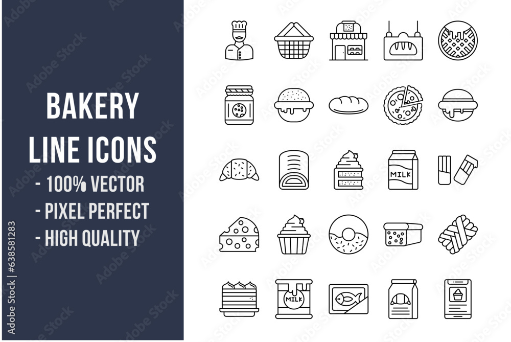 Bakery Line Icons