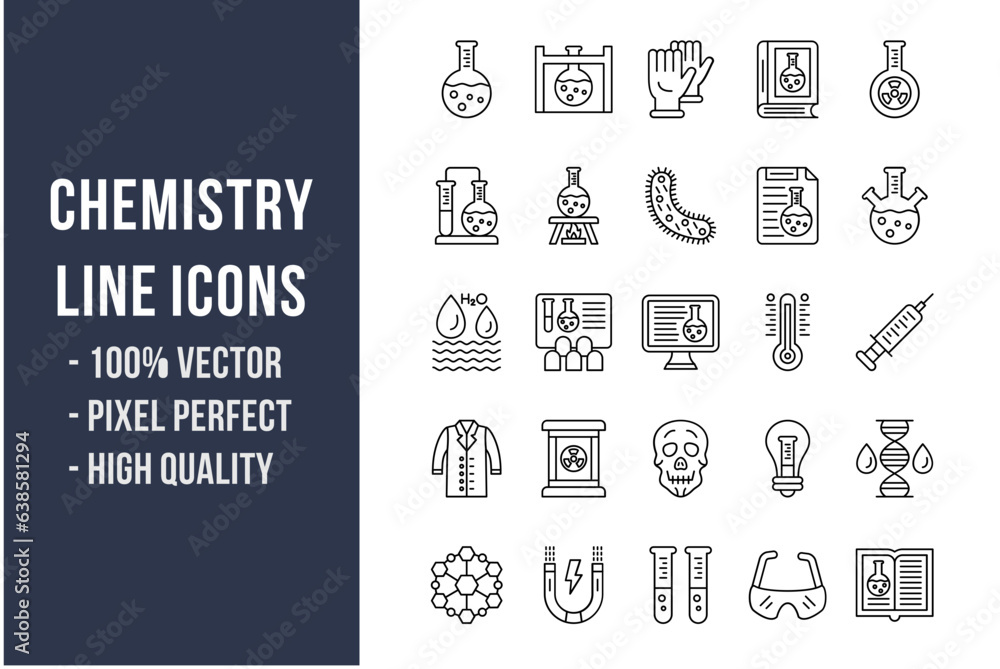 Chemistry Line Icons Chemistry Line Icons