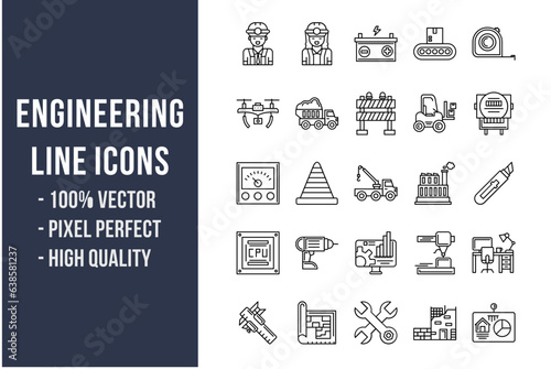 Engineering Line Icons