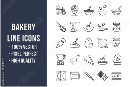 Bakery Line Icons