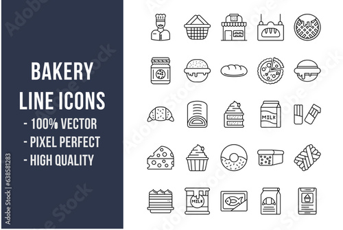 Bakery Line Icons