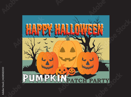 Happy Halloween Party Celebrations vector, Illustrations, art, clipart, T- Shirt Design