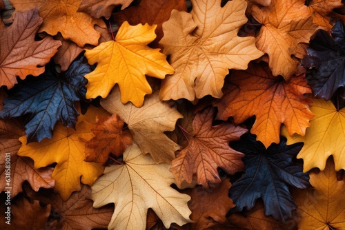 Autumn Leaves on White Background