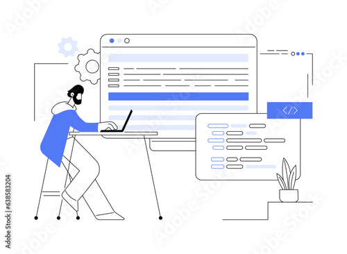 Software development tools abstract concept vector illustration.