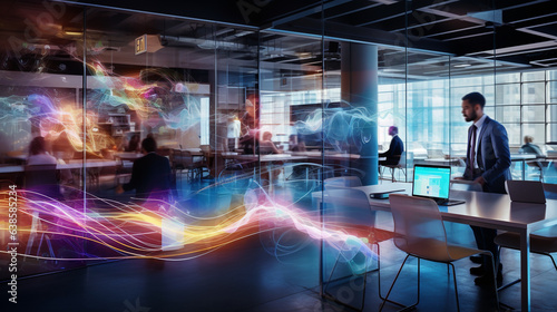 Energetic Dance of Lights: Long Exposure in a Cyber-Infused Office Setting
