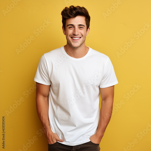 guy in basic white t-shirt