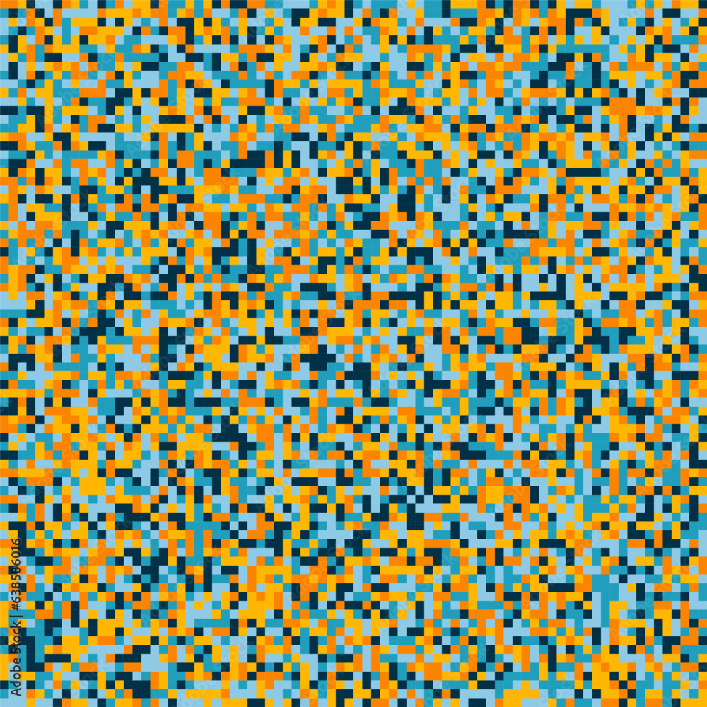 Modern Pixel Pattern With Multiple Colors