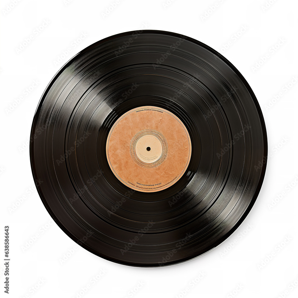 Vinyl record, isolated on white background