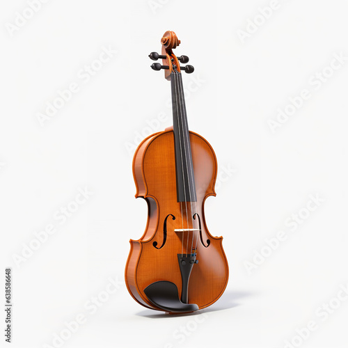Violin, isolated on white background