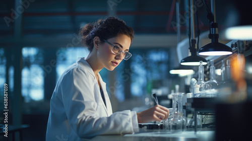 Portrait of a female scientist working in the lab