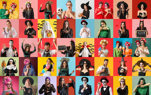 Big collage of people dress...