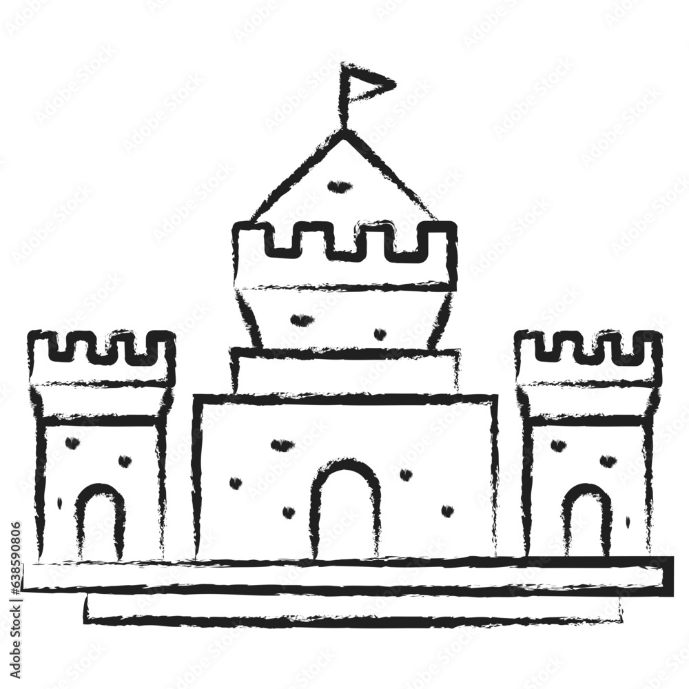 Hand drawn Castle icon