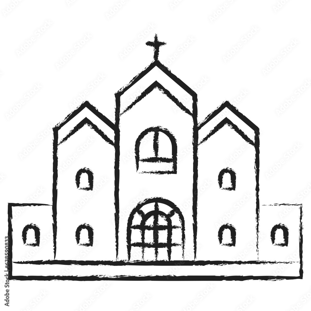Hand drawn Church  icon