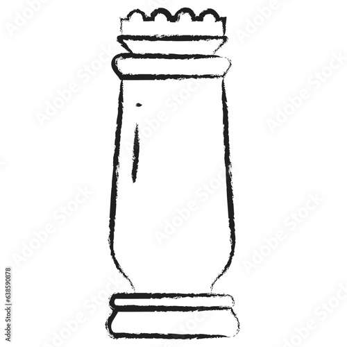 Hand drawn Indian pillar icon