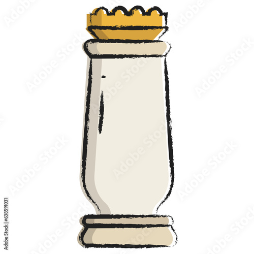 Hand drawn Indian pillar icon