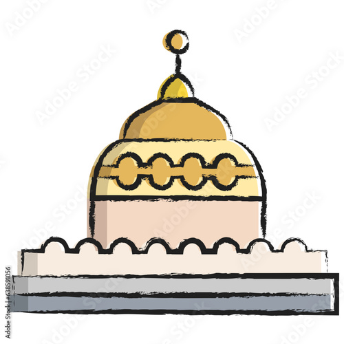 Hand drawn Palace stupa icon