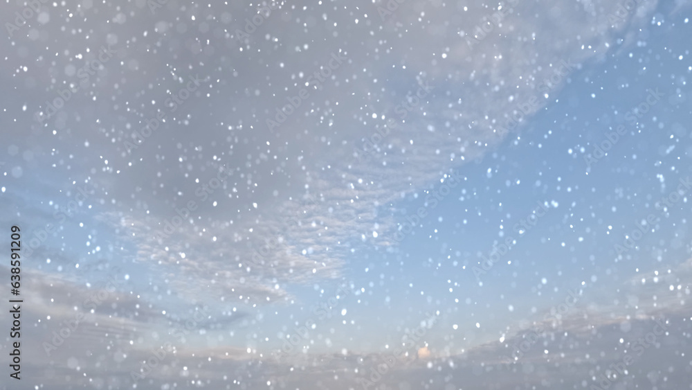 Obraz premium pretty snow weather on clouds on sky background - photo of nature