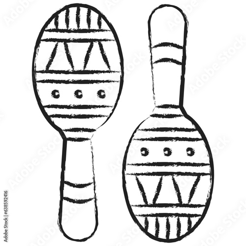 Hand drawn Maracas icon