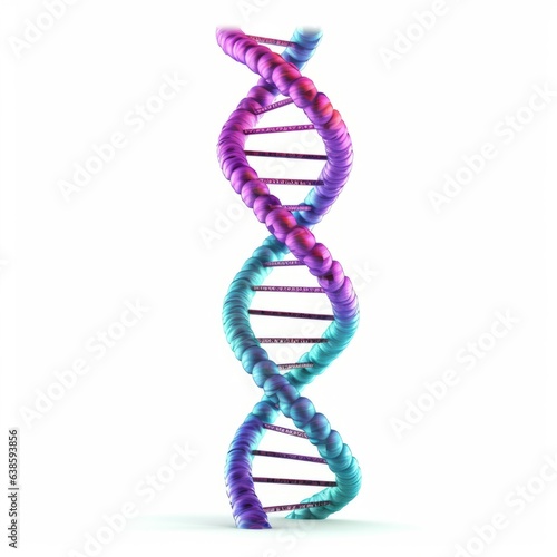 Colorful DNA on white background