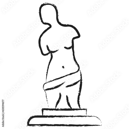 Hand drawn Venus DeMilo  icon