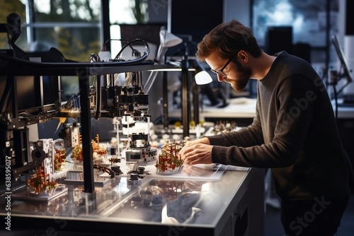 Obraz na płótnie 3d printer at work in factory