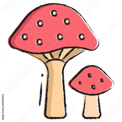 Hand drawn Edible mushroom icon