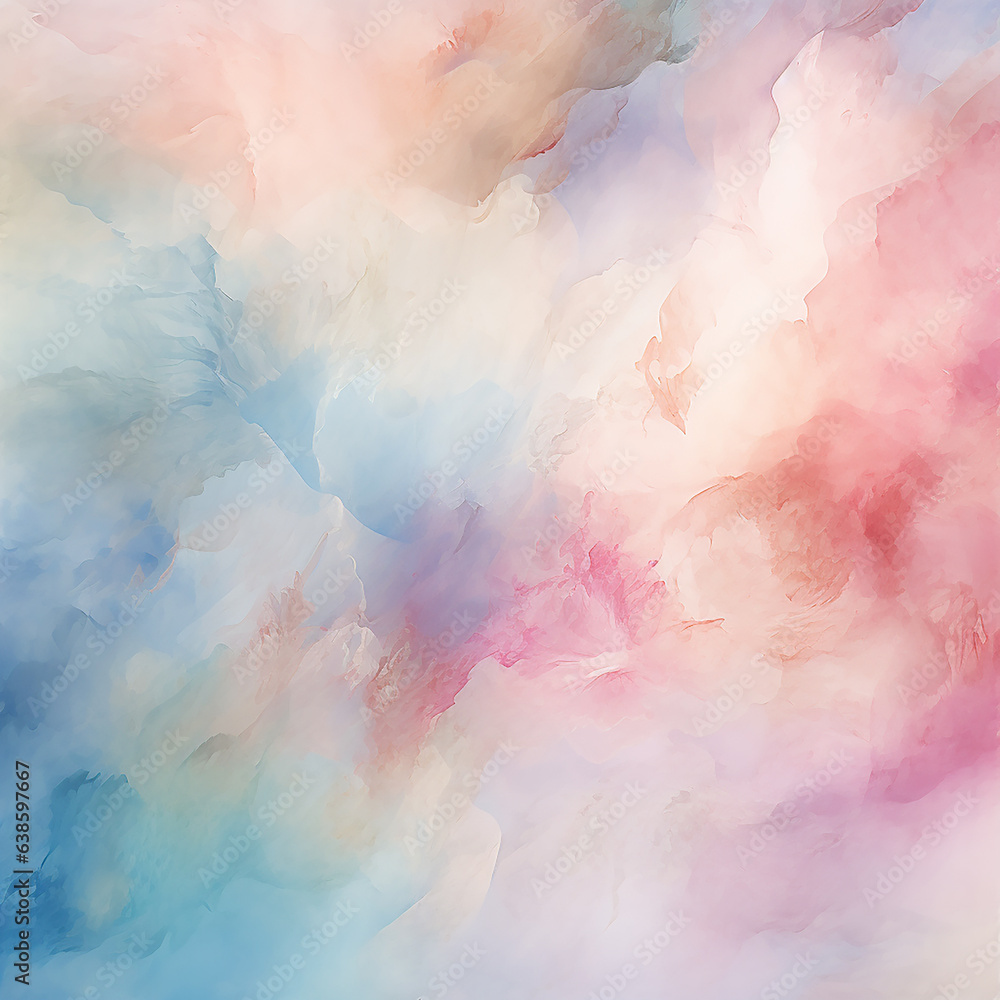 Obraz premium Soft Watercolor Background with Blues and Pinks