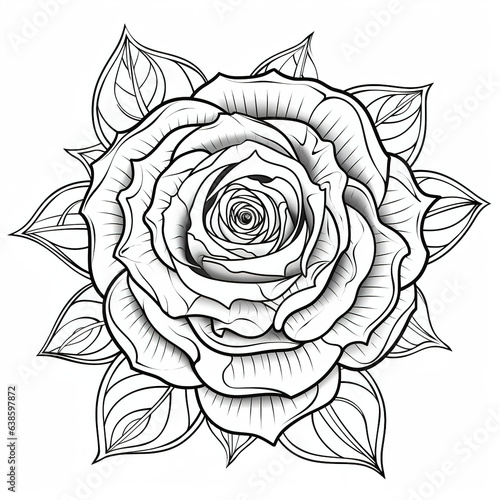 rose on black