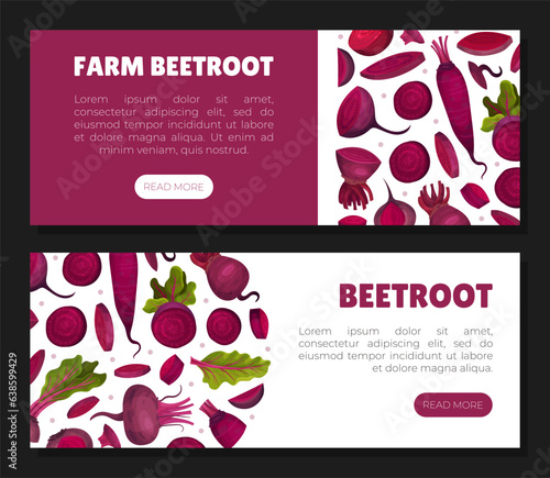 Beetroot Vegetable Crop Banner Design Design Vector Template