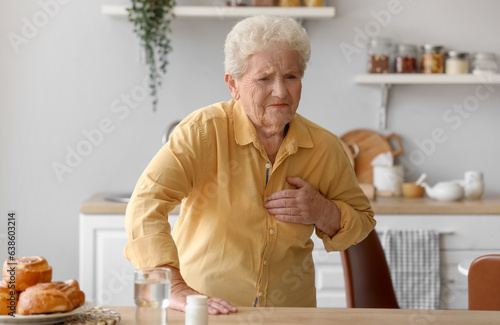 Senior woman having heart a...