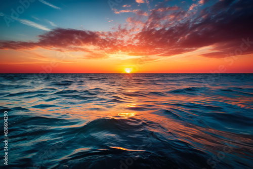 Sun setting over calm ocean  © fotogurmespb
