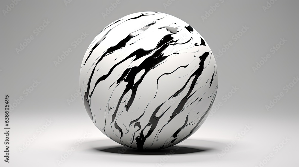 Black and white striped sphere surface. Textured bouncing ball. Illustration for design. Illustration for banner, poster, cover, brochure or presentation. Black and white striped sphere surface. Textured bouncing ball. Illustration for design. Illustration for banner, poster, cover, brochure or presentation.