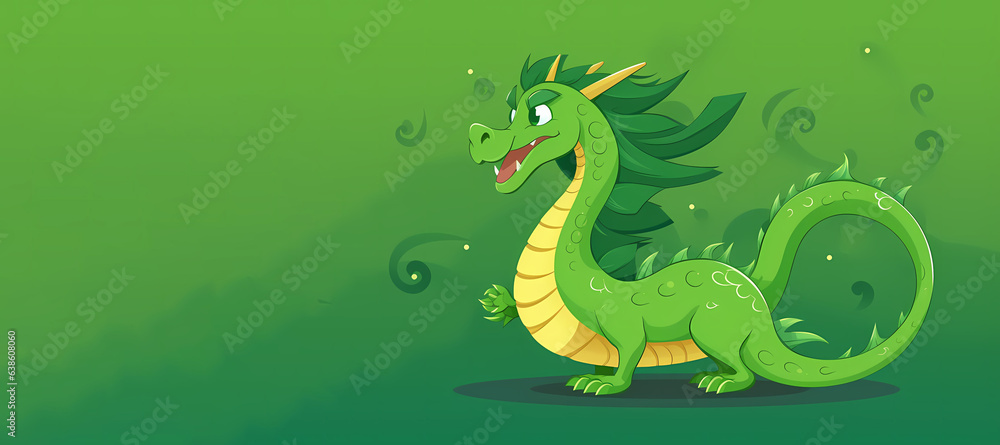 green, Chinese dragon on a green background, symbol of the new year 2024 green, Chinese dragon on a green background, symbol of the new year 2024