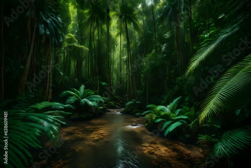 waterfall in jungle