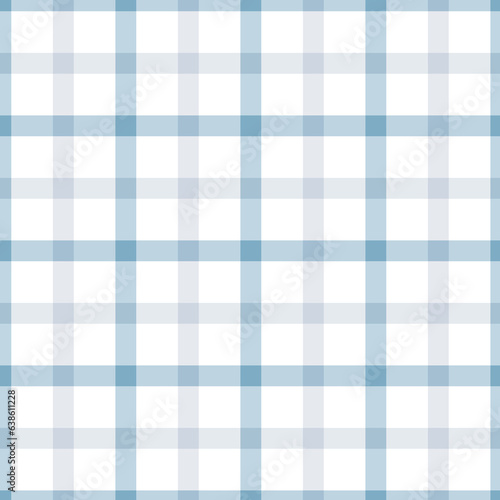 Gingham seamless pattern.Blue and white background texture. Checked tweed plaid repeating wallpaper. Fabric design.